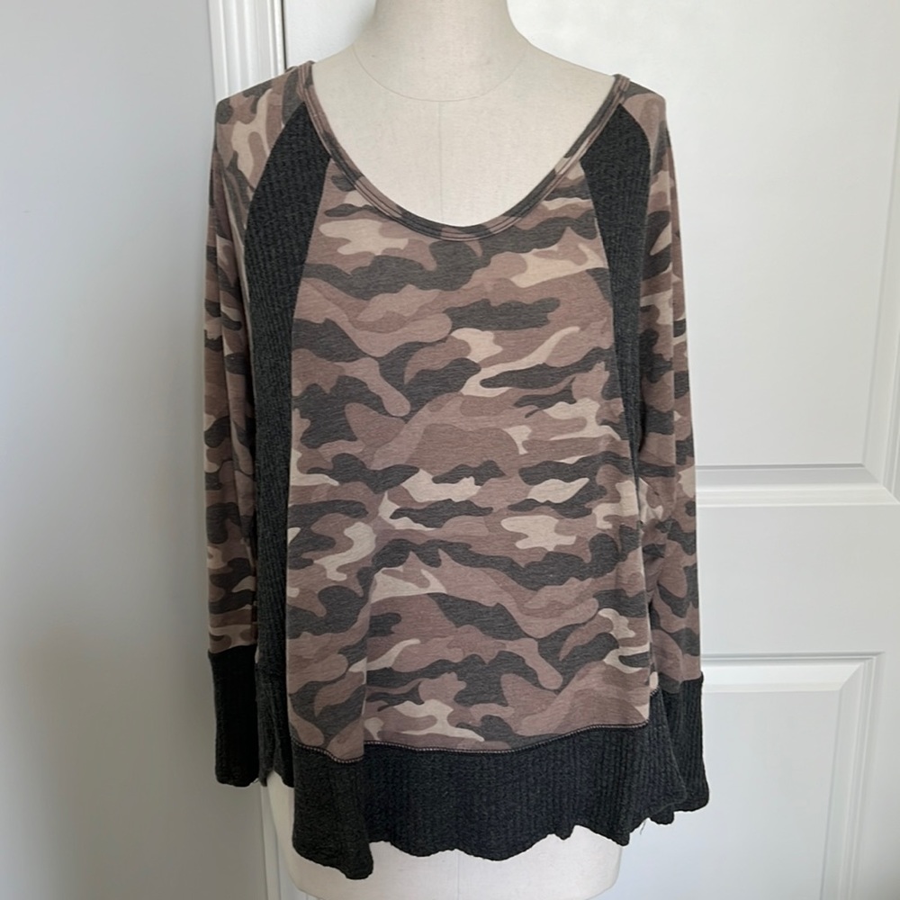 Pink Lily camo top